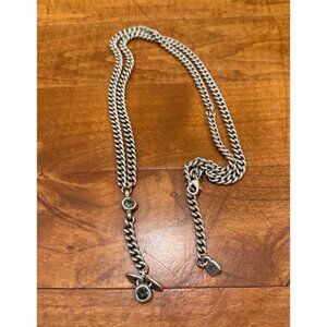 Uno De 50 Silver-Tone Charm Necklace With Crystal Accents For Women